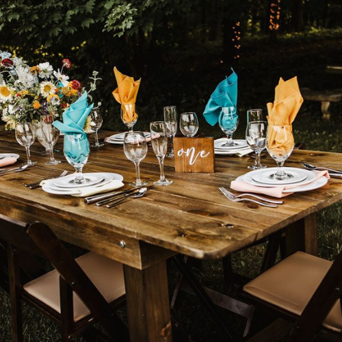 Wedding table setup