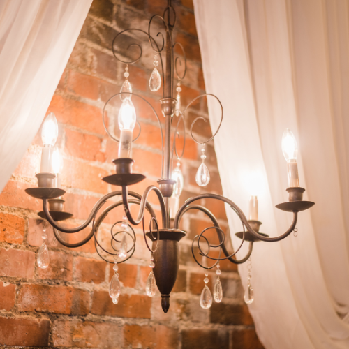 Lit chandelier 