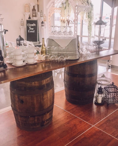 Wood Table Top for Barrels, 8' x 36
