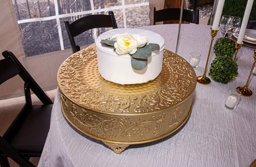 Round Gold Cake Stand