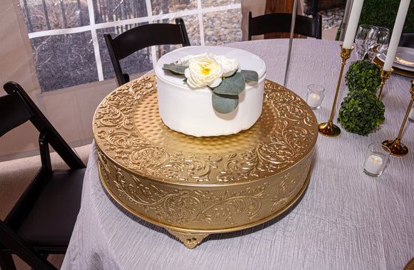 Round Gold Cake Stand