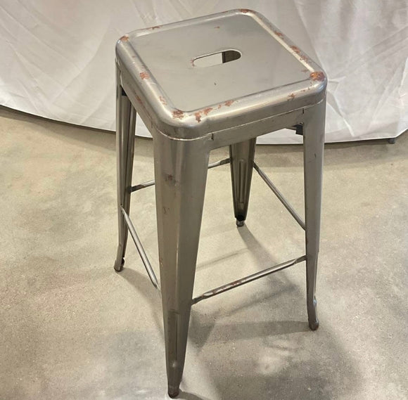 Galvanized Metal Bar Stool