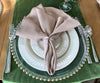 Clear Charger, Gold Beaded Trim