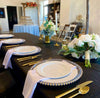 Clear Charger, Gold Beaded Trim