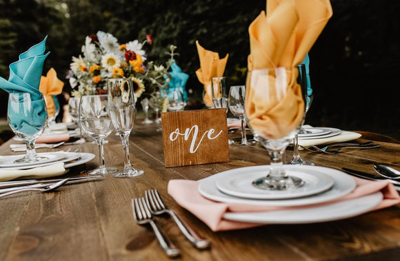 Wooden Table Numbers
