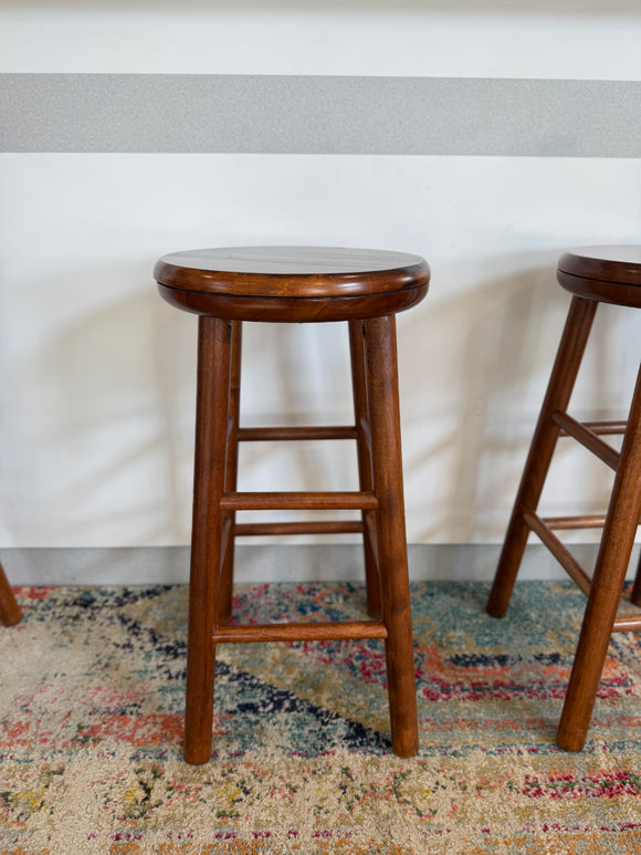 Wood Swivel Counter Stool
