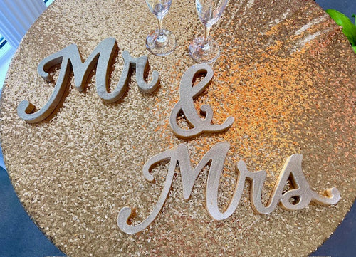 Mr & Mrs Tabletop Signs