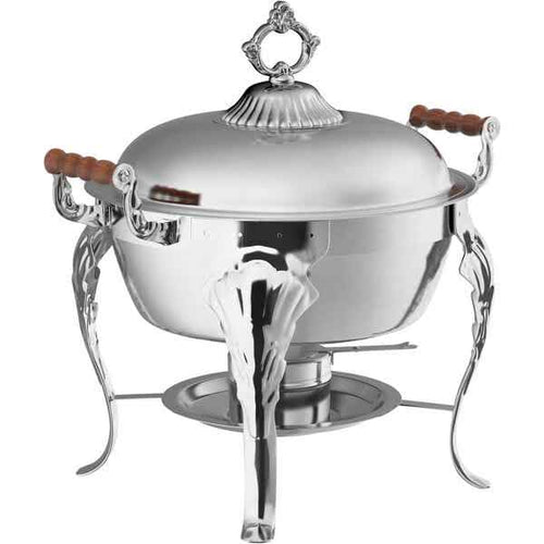 5 Qt Round Stainless Steel Chafer