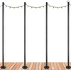 String Light Pole, 9x5' Black