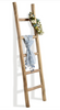 Rustic Leaning Wood Ladder Decor