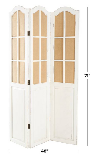 Burlap Room Divider
