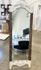 White Distressed Wood Antique Mirror