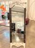 White Distressed Wood Antique Mirror