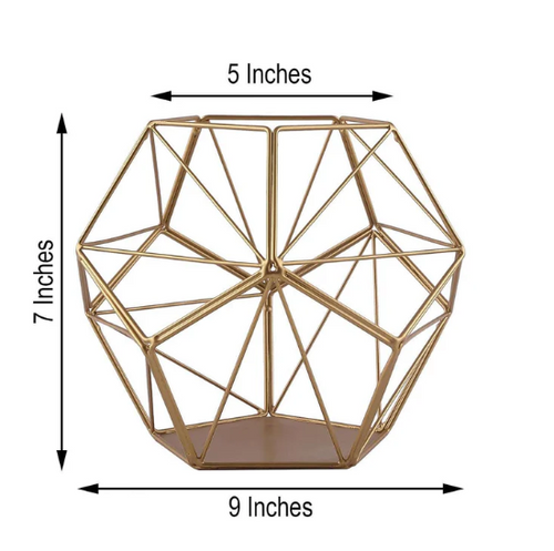 Gold Prism Centerpiece/Candle Holder