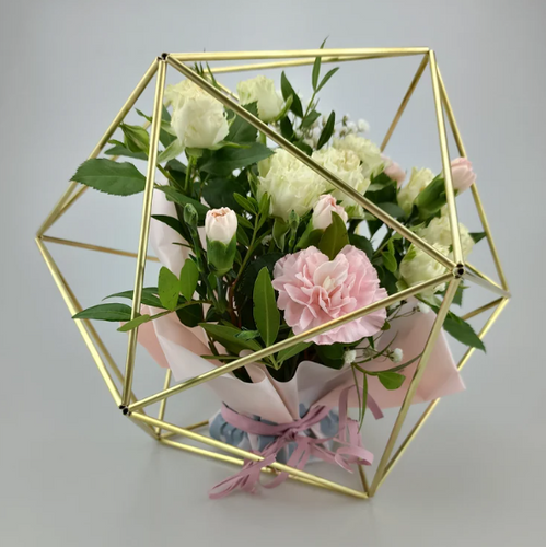 Gold Prism Centerpiece/Candle Holder