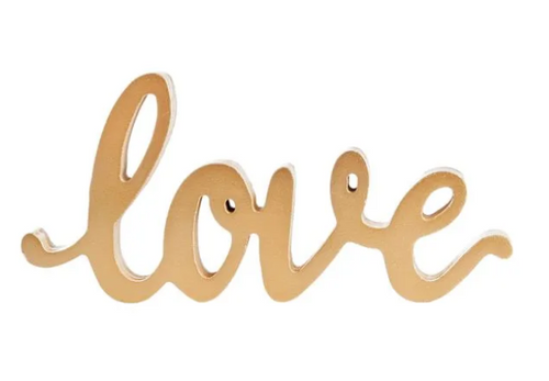 Gold Wooden Love Sign