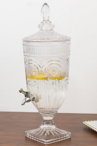 Clear Glass Beverage/Drink Dispenser