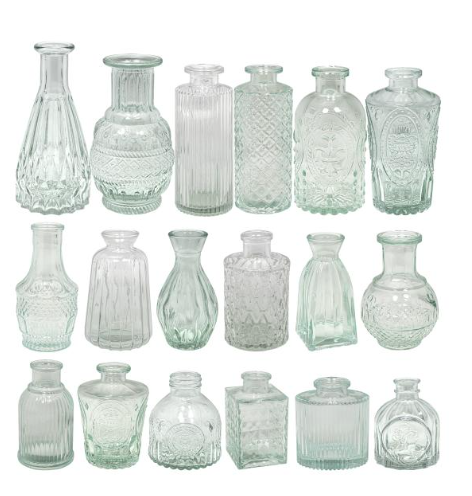 Assorted Apothecary Bud Vases (Clear)
