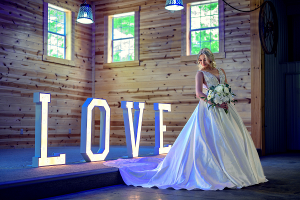 Bride walking in a dance room